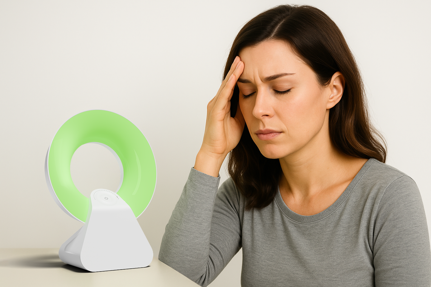 Green Light Therapy Lamp for Migraine Relief